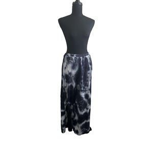 Yana K Women's Black Tie-Dyed Wide-Leg Palazzo Pants, One Size